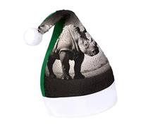 DWTJKMS Cappello da Babbo Natale con animali del Sud Africa, cappello classico in pelliccia, cappello spesso per feste di Natale con paillettes, divertente berretto invernale per vacanze