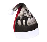 DWTJKMS Cappello da Babbo Natale con animali del Sud Africa, cappello classico in pelliccia, cappello spesso per feste di Natale con paillettes, divertente berretto invernale per vacanze