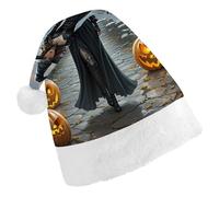 DWTJKMS Cappello da streghe di Babbo Natale, classico, spesso, per feste di Natale, divertente, unisex, per adulti