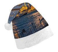 DWTJKMS Cappello di Babbo Natale classico con ponte stretto cappello spesso per feste di Natale, cappello divertente per le vacanze, unisex per adulti