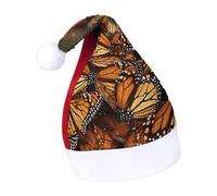 DWTJKMS Cappello di Babbo Natale con farfalle monarca classico cappello di Natale spesso cappello di Natale con paillettes divertente cappello invernale per vacanze