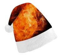 DWTJKMS Cappello di Babbo Natale con fiamma ruggente, cappello classico di Natale, spesso cappello per feste di Natale, cappello divertente per le vacanze, unisex per adulti