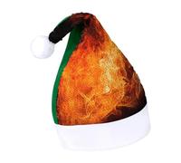 DWTJKMS Cappello di Babbo Natale con fiamme ruggenti in pelliccia classica, cappello spesso per feste di Natale con paillettes, divertente berretto invernale per vacanze
