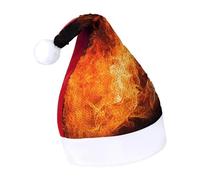 DWTJKMS Cappello di Babbo Natale con fiamme ruggenti in pelliccia classica, cappello spesso per feste di Natale con paillettes, divertente berretto invernale per vacanze