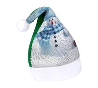 DWTJKMS Cappello di Babbo Natale con pupazzo di neve carino classico cappello di Natale spesso cappello di Natale con paillettes divertente cappello invernale per vacanze