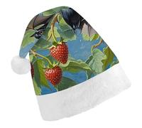DWTJKMS Cappello di Babbo Natale gotico classico cappello di Natale spesso cappello di Natale cappello divertente per le vacanze per adulti unisex