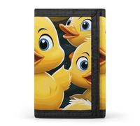 DWTJKMS Carino anatra Animal portafoglio minimalista uomo sottile tre volte portafogli moda moderno portafoglio antifurto porta carte e contanti