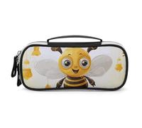 DWTJKMS Carino api Miele Sacchetto di Trucco In Pelle Portatile Piccolo Organizzatore Cosmetico Impermeabile Toiletry Borse Pennelli Matite E Viaggio Make Up Accessori