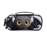 DWTJKMS Carino Bat Leather Makeup Bag Portatile Piccolo Organizzatore Cosmetico Impermeabile Toiletry Borse Pennelli Matite E Viaggio Trucco Accessori