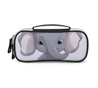 DWTJKMS Carino Cartoon Elephant Borsa di Trucco In Pelle Portatile Piccolo Organizzatore Cosmetico Impermeabile Toiletry Borse Pennelli Matite E Viaggio Make Up Accessori