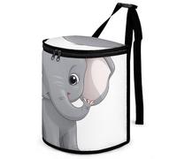 DWTJKMS Carino Cartoon Elephant Car Trash Can con coperchio Grande capacità Appeso Auto Trash Bin a prova di perdite Impermeabile Cestino Auto Must Haves Accessori interni