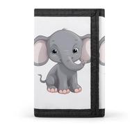 DWTJKMS Carino Cartoon Elephant Portafoglio minimalista Mens Slim Trifold Portafogli Moderna Moda Portafogli Antifurto Porta Carte E Contanti