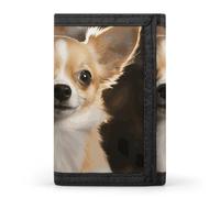 DWTJKMS Carino Chihuahua Portafoglio Minimalista Mens Slim Trifold Portafogli Moderna Moda Portafogli Antifurto Porta Carte E Contanti