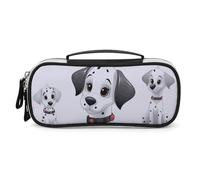 DWTJKMS Carino dalmata borsa di trucco in pelle portatile piccolo organizzatore cosmetico impermeabile borse da toilette pennelli matite e accessori per il trucco da viaggio