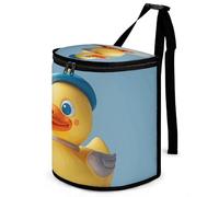 DWTJKMS Carino Diorama Duck Car Trash Can con coperchio Grande capacità Appeso Auto Trash Bin a prova di perdite Impermeabile Cestino Auto Must Haves Accessori interni