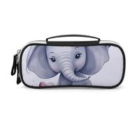 DWTJKMS Carino Elefante Sacchetto di Trucco In Pelle Portatile Piccolo Organizzatore Cosmetico Impermeabile Toiletry Borse Pennelli Matite E Viaggio Make Up