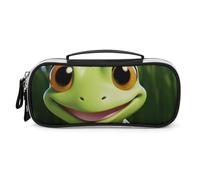 DWTJKMS Carino Frog Sacchetto di Trucco In Pelle Portatile Piccolo Organizzatore Cosmetico Impermeabile Toiletry Borse Pennelli Matite E Viaggio Make Up Accessori
