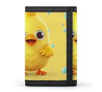 DWTJKMS Carino Giallo Pollo Portafoglio Minimalista Mens Slim Trifold Portafogli Moderna Moda Portafogli Antifurto Porta Carte E Contanti