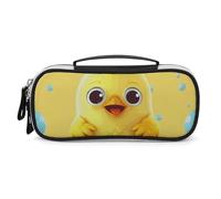 DWTJKMS Carino Giallo Pollo Sacchetto di Trucco In Pelle Portatile Piccolo Organizzatore Cosmetico Impermeabile Toiletry Borse Pennelli Matite E Viaggio Make Up Accessori