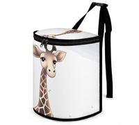 DWTJKMS Carino Giraffa Cestino per Auto Con Coperchio Grande Capacità Appeso Cestino Auto A Prova di Perdite Impermeabile Cestino Auto Must Haves Accessori Interni