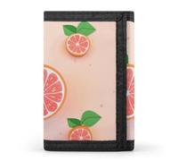 DWTJKMS Carino Grapefruit Wallet Minimalista Mens Slim Trifold Portafogli Moderna Moda Portafogli Antifurto Porta Carte E Contanti