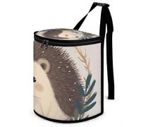 DWTJKMS Carino Little Hedgehog Car Trash Can con coperchio Grande capacità Appeso Auto Trash Bin a prova di perdite Impermeabile Pattumiera Auto Must Haves Accessori interni