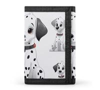 DWTJKMS Carino portafoglio dalmata minimalista da uomo sottile a tre ante portafogli alla moda moderno portafoglio antifurto per carte e contanti