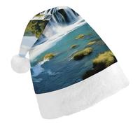 DWTJKMS Cascate sul fiume Krka, cappello di Babbo Natale, classico, spesso, per feste di Natale, divertente, unisex, per adulti