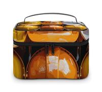 DWTJKMS Caschi da costruzione Borsa per il trucco, Custodia organizer per cosmetici di grande capacità portatile Borse da trucco Borse da viaggio da donna con manico e divisore