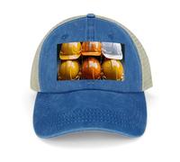 DWTJKMS Caschi da costruzione Cappello sportivo per uomo donna cappello da cowboy cavo regolabile berretto da baseball abbigliamento accessori regalo, stile blu scuro, taglia unica