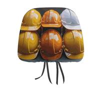 DWTJKMS Caschi da costruzione, copertura per poggiatesta auto, regolabile, riutilizzabile, accessorio per interni auto, grazioso accessorio vintage per poggiatesta auto, 1 pezzo, per la maggior parte