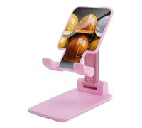 DWTJKMS Caschi da costruzione Supporto per telefono cellulare doppio pieghevole, regolabile in altezza Supporto per telefono cellulare portatile Supporto da tavolo per tutti gli smartphone, stile rosa