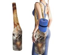 DWTJKMS Cat Kiss - Borsa per tappetino da yoga, in tela resistente, con tasca per bottiglia d'acqua e tasca inferiore bagnata, adatta alla maggior parte dei tappetini da yoga
