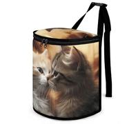 DWTJKMS Cat Kiss Car Trash Can con coperchio Grande capacità Appeso Auto Trash Bin a prova di perdite Impermeabile Pattumiera Auto Must Haves Accessori interni