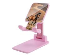 DWTJKMS Cavalli che corrono nel deserto tempesta supporto per telefono cellulare doppio pieghevole, regolabile in altezza supporto per telefono cellulare portatile supporto da scrivania si adatta a