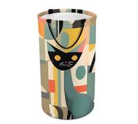 DWTJKMS Cesto portabiancheria a forma di gatto, stile moderno, stile Mid-Century, pieghevole, con manici per il trasporto, grande cesto portaoggetti per lavanderia, dormitorio, famiglia