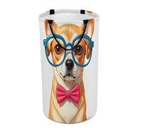 DWTJKMS Cesto portabiancheria per cani e animali domestici, con morbido papillon, per occhiali, pieghevole, con manici facili da trasportare, grande cesto portaoggetti per lavanderia, dormitorio e