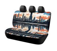 DWTJKMS Chicago Skyline - Coprisedile per auto, antiscivolo, per sedile posteriore, durevole, antigraffio, misura universale, adatto per auto, camion e SUV