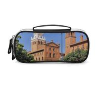 DWTJKMS Città Spagnole Borsa di Trucco In Pelle Portatile Piccolo Organizzatore Cosmetico Impermeabile Toiletry Borse Pennelli Matite E Viaggio Trucco Accessori