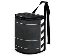 DWTJKMS Classic Movie Clapboard Black Car Trash Can con coperchio Grande capacità Appeso Auto Trash Bin a prova di perdite Impermeabile Pattumiera Auto Must Haves Accessori interni