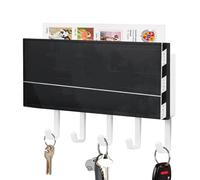 DWTJKMS Classic Movie Clapboard nero portachiavi per parete, stile fattoria, montaggio a parete con 5 ganci, nuova decorazione da parete appeso portachiavi per ingresso o atrio 18 cm di larghezza x