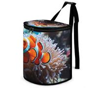 DWTJKMS Clown Fish Car Trash Can con coperchio Grande capacità Appeso Auto Trash Bin a prova di perdite Impermeabile Cestino della spazzatura Auto Must Haves Accessori interni