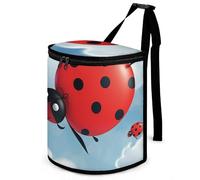 DWTJKMS Coccinella e nuvola Pattumiera per auto con coperchio Grande capacità Appeso Pattumiera automatica a prova di perdite Impermeabile Pattumiera Auto Must Haves Accessori per interni