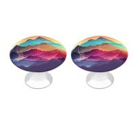 DWTJKMS Color Mountain Gradient Cabinet Maniglie Colorate Governo Maniglie Solide Cassetto Adatto per Comò Mobili Da Cucina Porte Armadio Cassetti