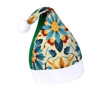 DWTJKMS Colorato arabo modificabile File Giallo Cappello di Babbo Natale Classico Pelliccia Cappello di Natale Addensare Cappello di Natale con Paillettes Divertente Vacanza Inverno