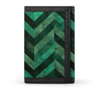 DWTJKMS Con portafoglio verde smeraldo minimalista da uomo sottile a tre ante portafogli alla moda moderno portafoglio antifurto per carte e contanti