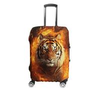 DWTJKMS Cool Tiger in Flame - Copertura per valigia, semplice e generosa, lavabile, resistente ai graffi, per valigie da 48-81 cm, Stile:, XL, Custodia per bagagli