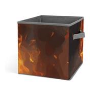 DWTJKMS Cool Tiger in Flame Cube Organizzatore Contenitori Pieghevole in Tessuto Spesso, Coperte, Vestiti, Scatola di Immagazzinaggio Adatto per Casa Ufficio Guardaroba Abbigliamento Giocattolo