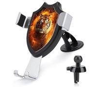 DWTJKMS Cool Tiger in Flame - Supporto universale per telefono cellulare per auto, adatto per tutti gli smartphone e modelli di auto, colore: nero