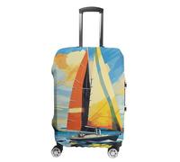 DWTJKMS Copertura colorata per bagagli a vela semplice e generosa, copertura antipolvere lavabile, resistente ai graffi, per valigie da 48-81 cm, Stile:, XL, Custodia per bagagli